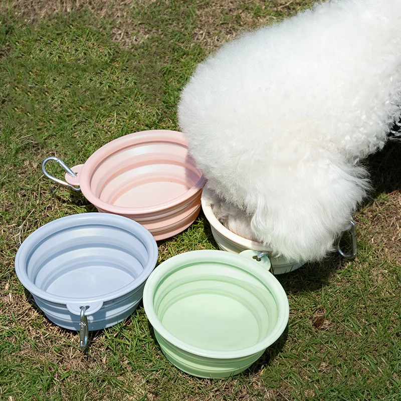 

Pet outdoor travel folding bowl, portable feeding device for traveling cats and dogs, pet outdoor water basin, pet feeding bowl