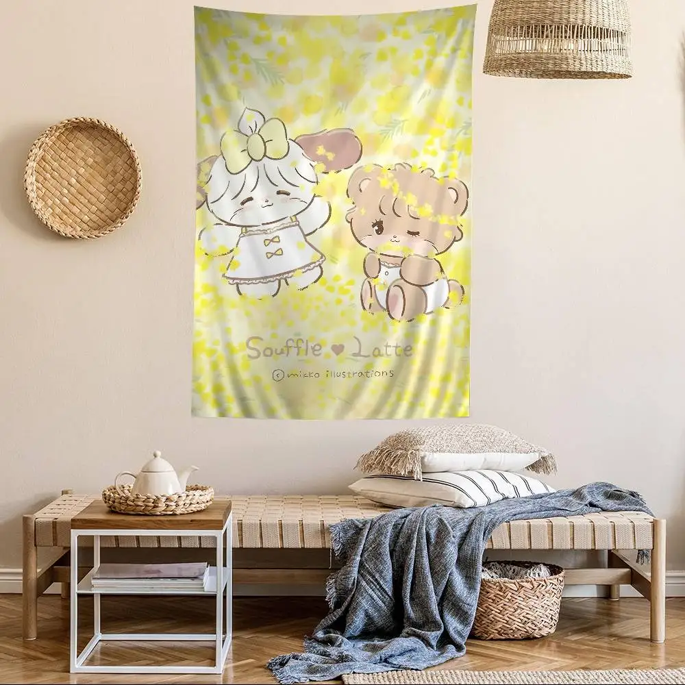 Cute Cat M-Mikkos Colorful Tapestry Wall Hanging Bohemian Wall Tapestries Mandala Wall Hanging Sheets