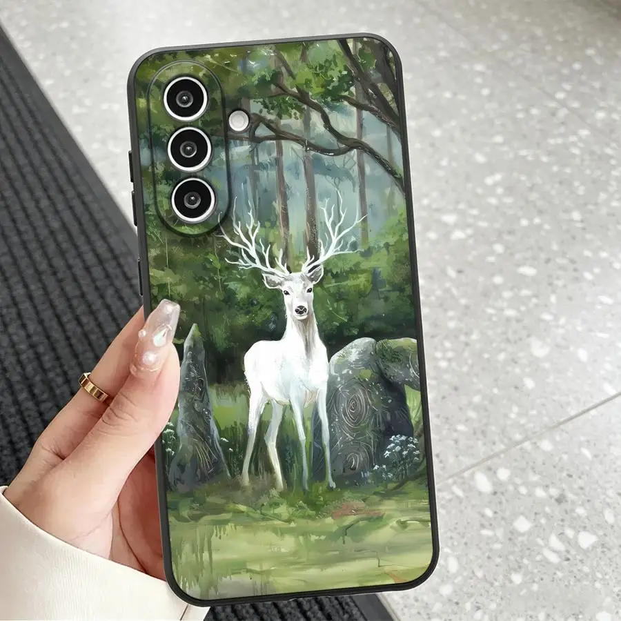 Sacred White Woodland Deer Case for Samsung Galaxy A57 A06 A05 A52 A36 A15 A25 A16 A37 A23 A55 A53 A17 A73 A51 Phone Cover A70