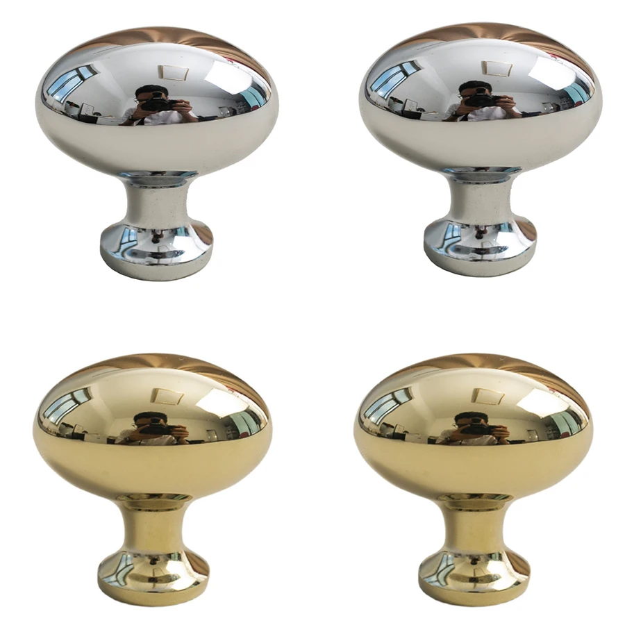 High-end Luxury 10PCS Solid Brass Oval Furniture Pulls Handles Drawer Knobs Cupboard Wardrobe Closet TV Wine Cabinet Pulls Knobs