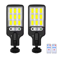 A95I-108 COB Sensor Street 3 Light Modes Outdoor Waterproof Security Solar Lamps Remote Control Light