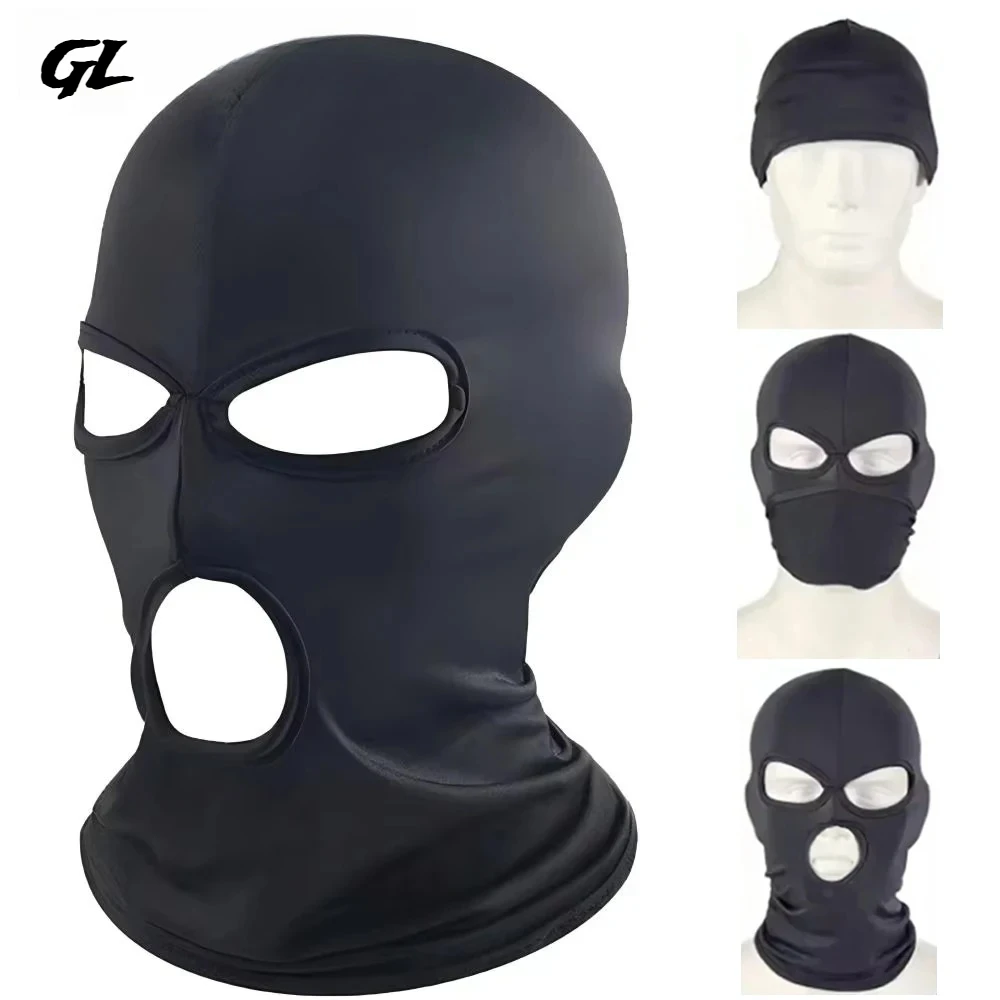 Balaclava 3 Hole Full Face Mask Ski Mask for Men Women Breathable Motorcycle Cycling Riding Sports Balaclava UV Protection Mask