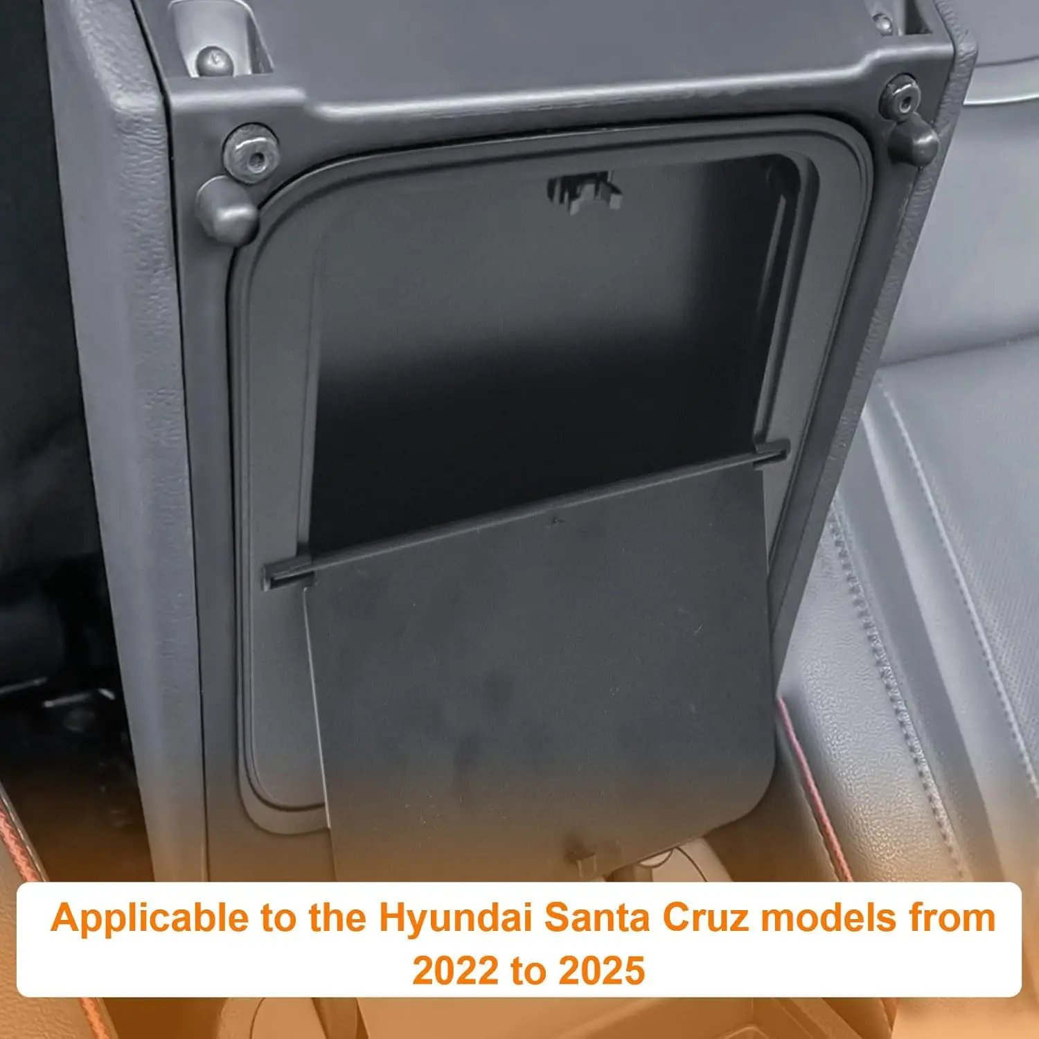 

RUNROAD Hidden Center Console Storage Box for 2022-2025 Hyundai Santa Cruz Secret Armrest Organizer Compartment Hiddne Storage