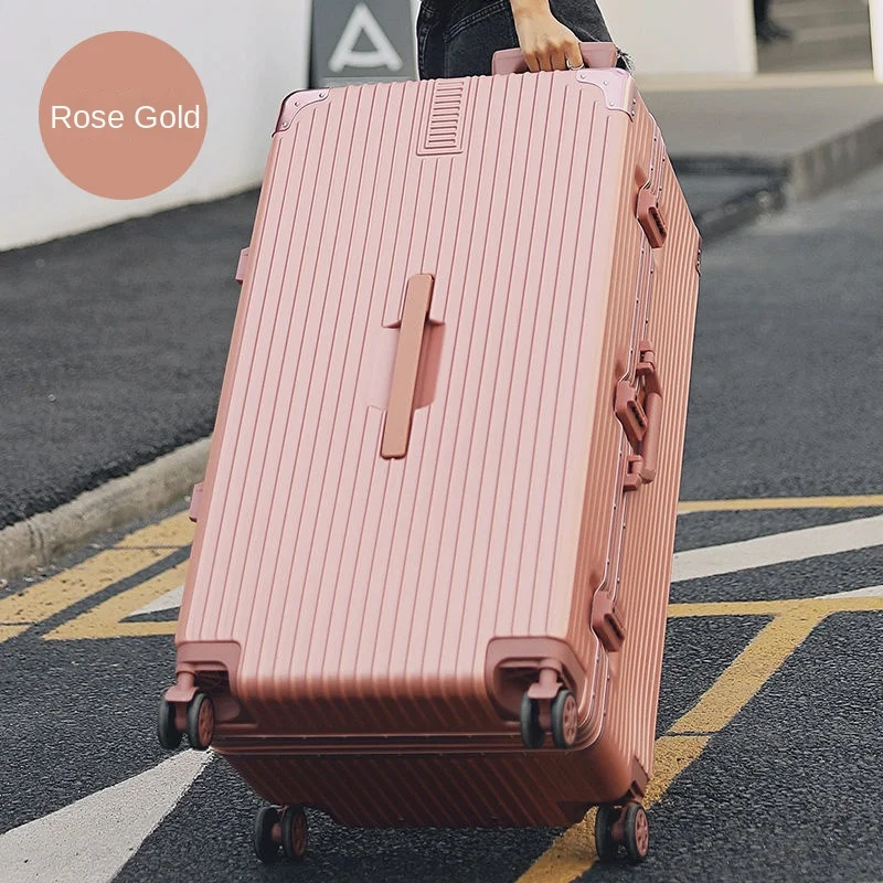 Oversized 26/40/50/60 inch Luggage Thickened Trolley Case Cipher Suitcase ABS+PC Large Capacity Aluminum Frame Zipper