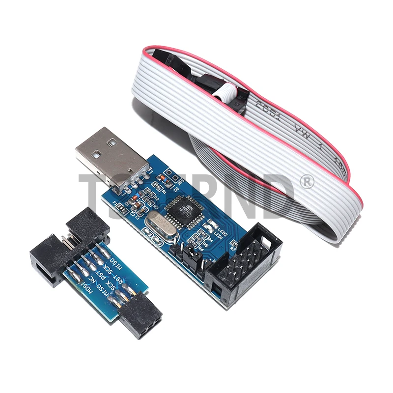 USBASP USBISP AVR Programmer USB ISP USB ASP ATMEGA8 ATMEGA128 Support Win7 64K 10Pin To 6 Pin Adapter Board