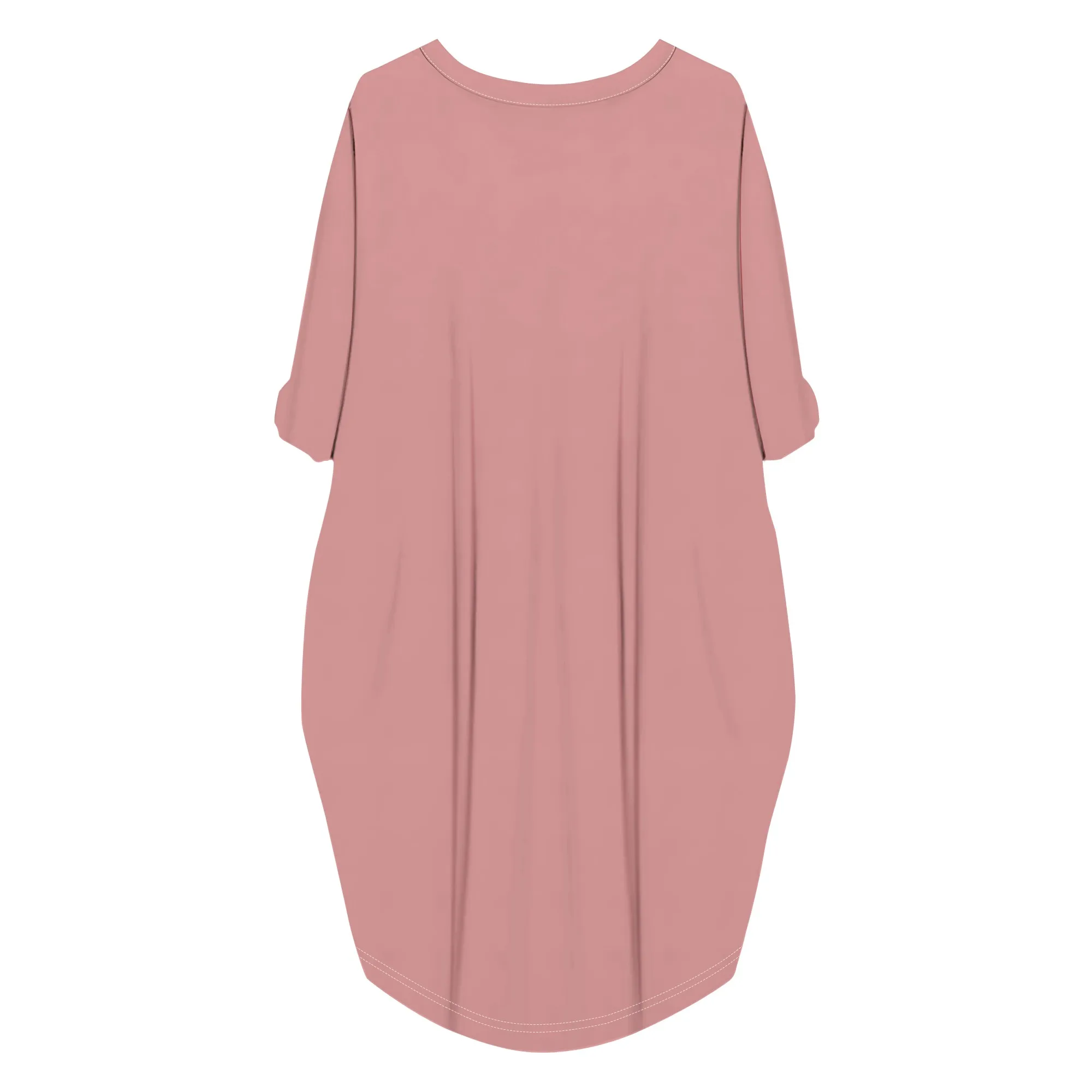 Robe t-shirt surdimensionnée à manches longues pour femmes, décontractée, courbe, colorée, couleur unie, col rond avec poches, robes sweat-shirt fluides