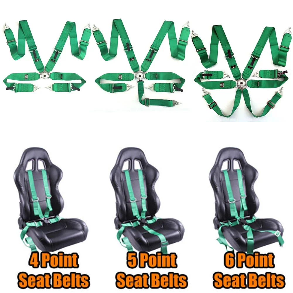 Universal 4 5 6 Point Racing Car Seat Belt Harness with Camlock Quick Release 3\