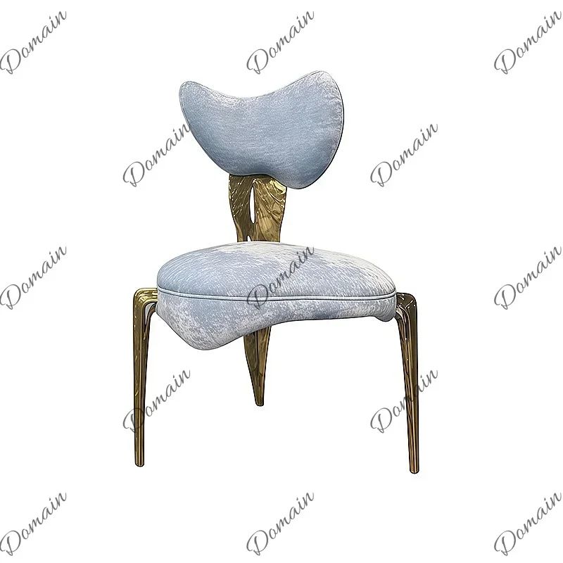 BJ Italian Luxury Design Pure Copper Dining Chair Modern Leisure Accent Chair Home Villa Living Room