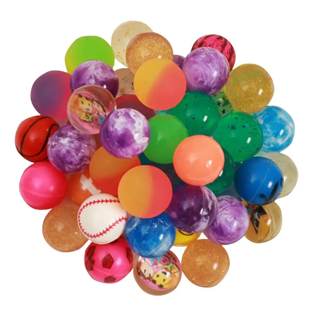 

50pcs Bouncy Balls Kids Rubber Toy Children Party Favors Educational Needs Toy Ball Outdoor