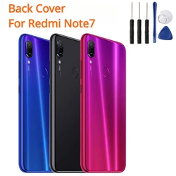 Back Cover Cases Back Battery Cover For Xiaomi Redmi Note 7 Redmi Note7 Glass Rear Housing Case BackShell