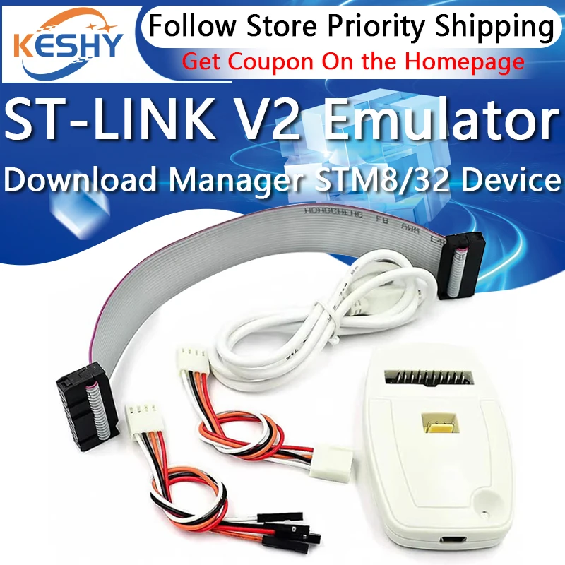 1pcs New ST-LINK/V2 ST-LINK V2(CN) ST LINK STLINK Emulator Download Manager STM8 STM32 artificial device