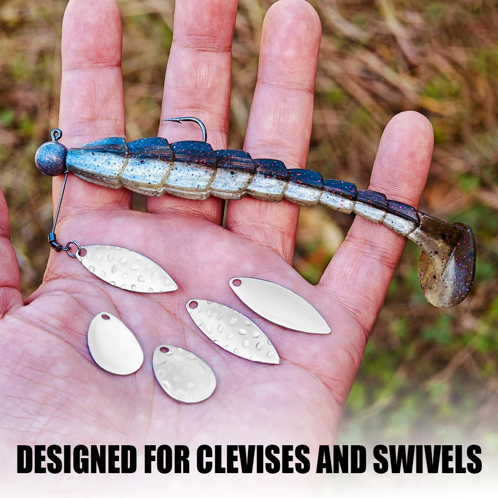 RoseWood Premium Quality Silver Willow/Colorado Brass Blade Fishing Lure Replacement Parts DIY Spinnerbait Spoon Accessories