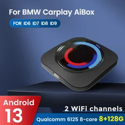 For BMW ID6 ID7 ID8 ID9 Wireless Apple Carplay Upgrade 4G WIFI BT For Netflix Youtube Google Player Android 13 AI BOX Waze IPTV