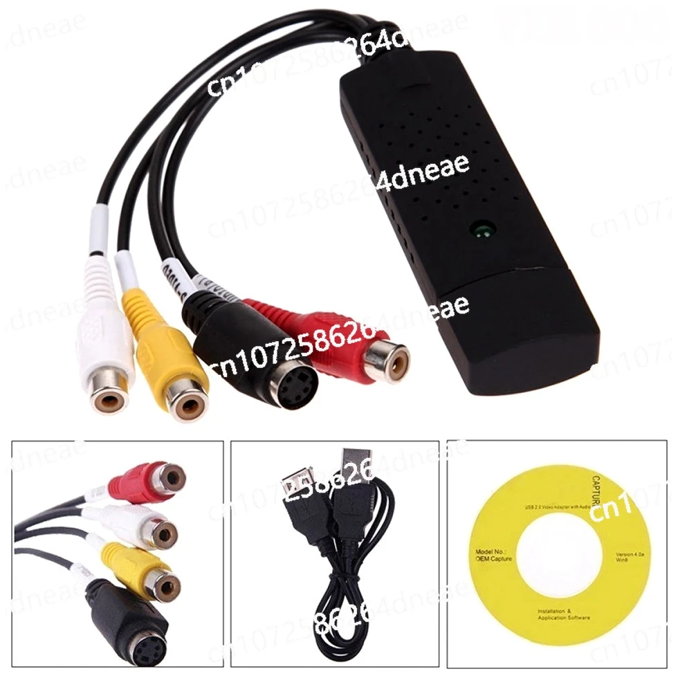 

100pcs USB 2.0 VHS To DVD Converter Convert Analog Video To Digital Format Audio Video DVD VHS Record Capture Card PC Adapter