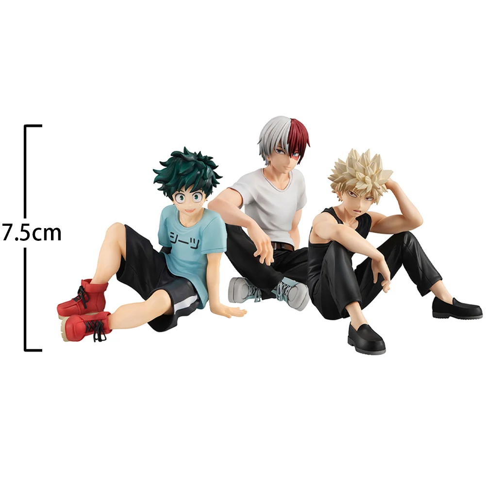 Figura de anime mha midoriya izuku figura de acción pose sentada Bakugou Katsuki estatuilla Todoroki Shouto figura PVC modelo estatua regalo