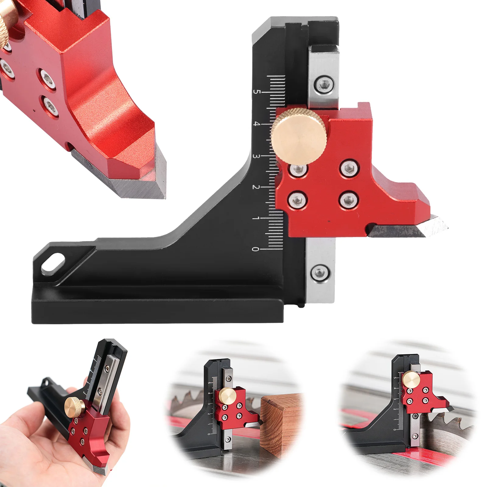 1pc Height Gauge Depth Gauge DIY Woodworking Measurement Tool Setting Gauge for Table Saw Router Table Drill Press Bandsaw