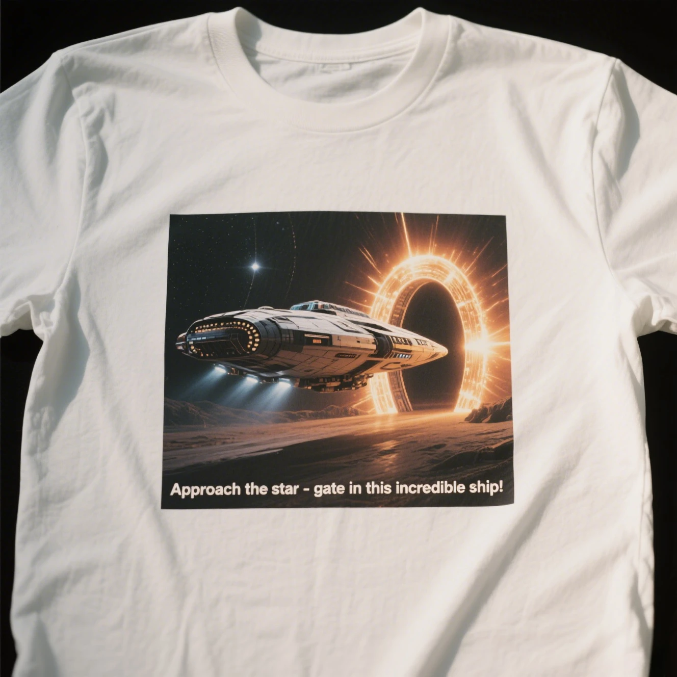 

Spaceship Graphic Printing Summer Luxury Brand Cotton Men's and Women's T-Shirts Short Sleeves Street Trend Fashion Clothing