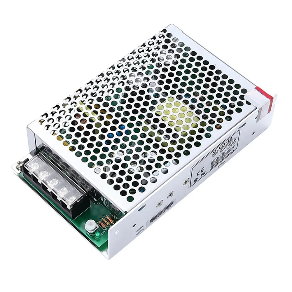 

Импульсный источник питания 12 В, 5 А S6012 с входом переменного/постоянного тока для светодиодного освещения, аудио/видео оборудования и сетевых систем