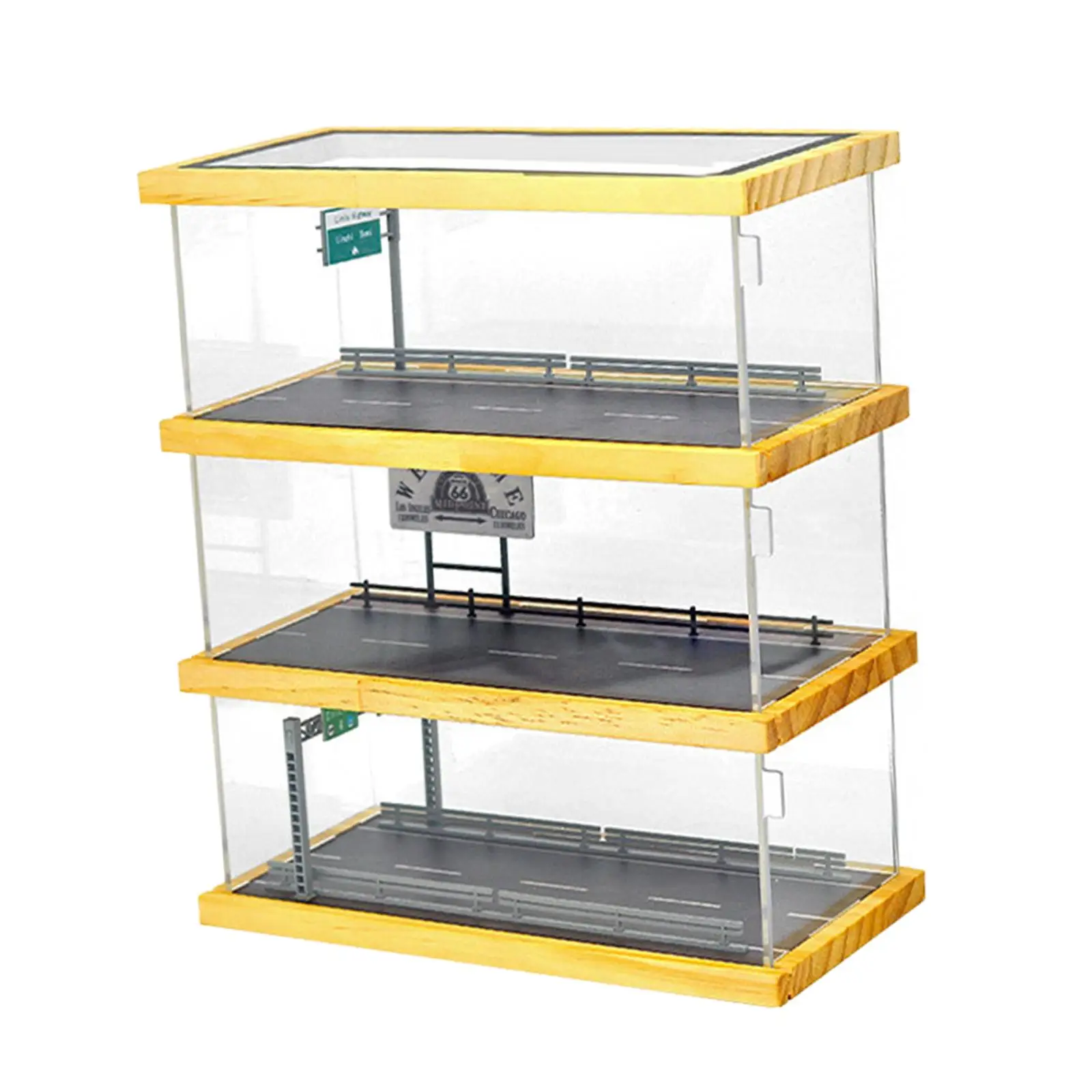 1/64 3 Tier Parking Display Case Diecast Car Garage Display Case 15 Parking Space for Home Alloys Car Model Diorama Decoration