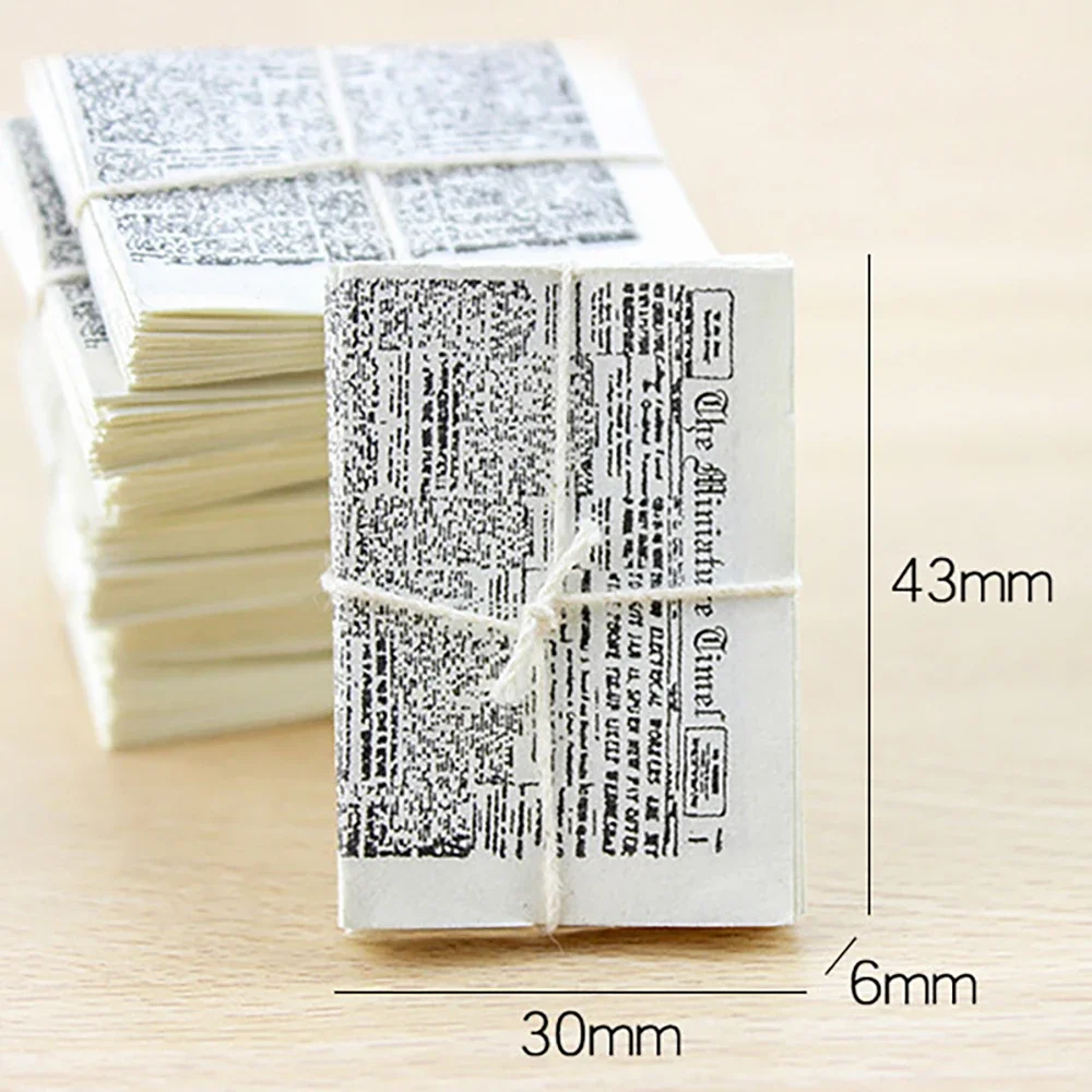 One Bundle 1/12 Doll House Miniature Newspapers Simulation Model Toys for Mini Decoration Dollhouse Accessories