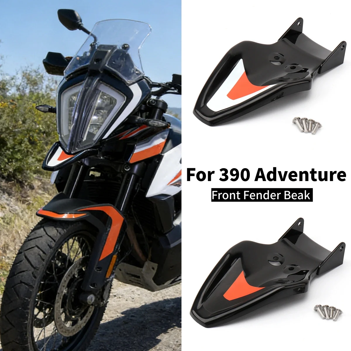 

Motorcycle Accessories Front Beak Cone Cowl Guard Extension Wheel Fender Extender Cowl For 390 ADVENTURE 390 Adventure 390 ADV
