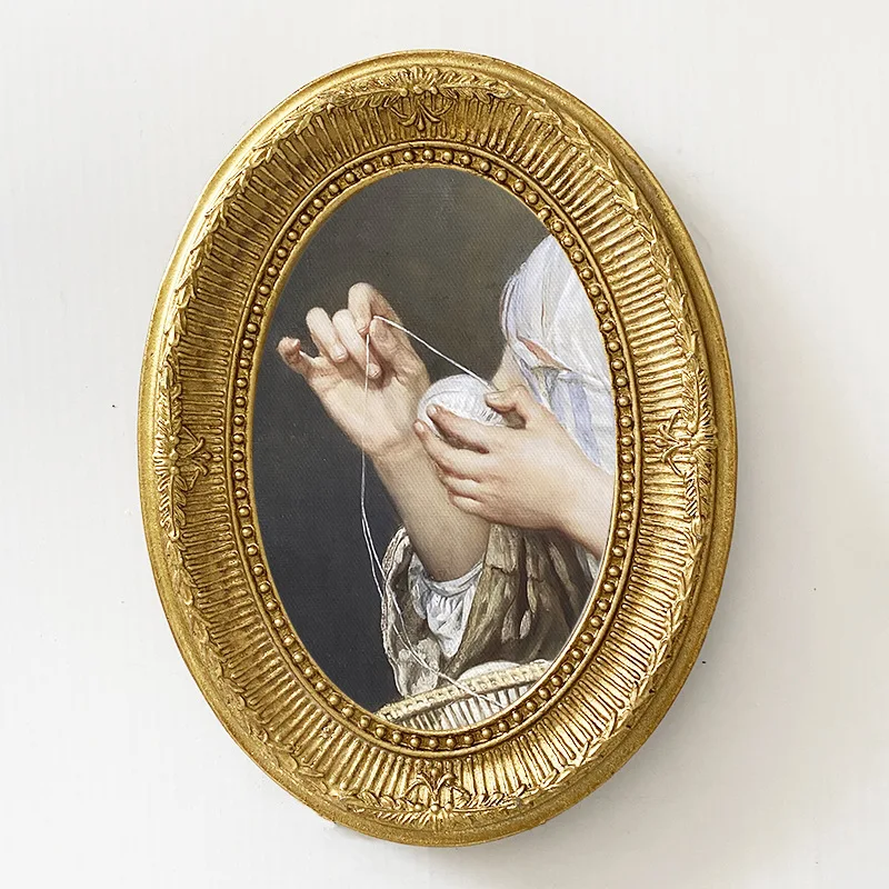 

Американский золотой Ностальгический семейный портрет, фотография для пары, Подарок на годовщину, коллективная фотография из смолы, фотография, фотография