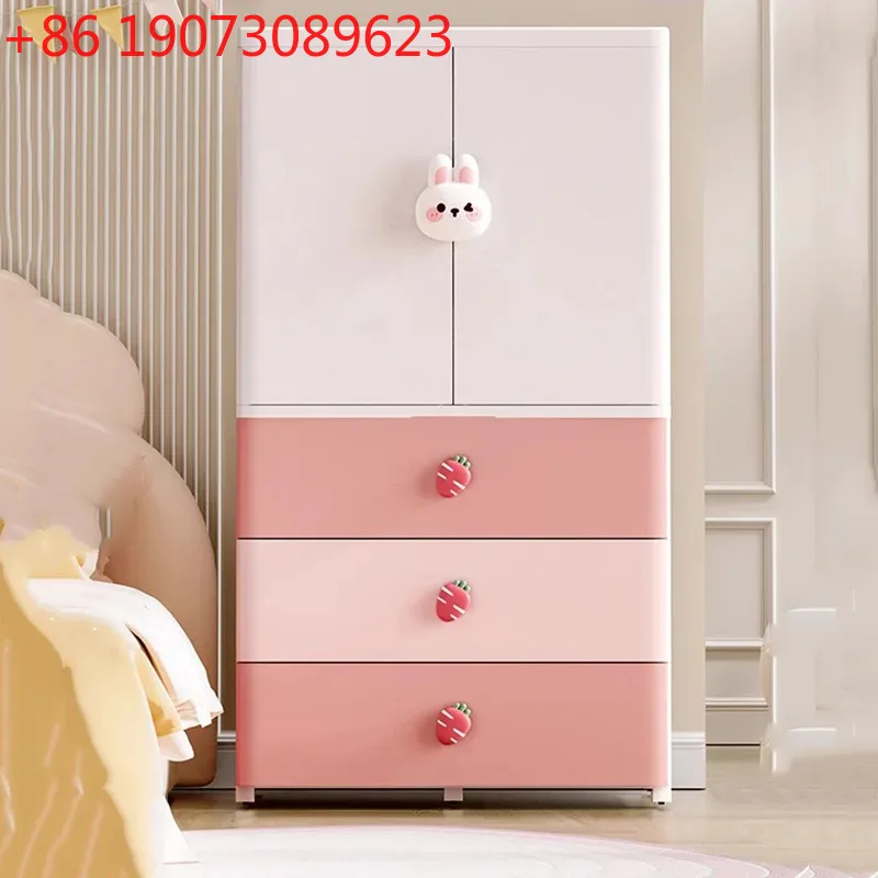 

Foldable Storage Cabinet Wardrobe Filing Plastic Chest Modular