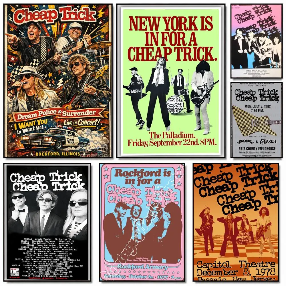 band C-Cheap Trick-K Painting Calligraphy Artwork for Home Bedroom Office Wall Decoration Gift