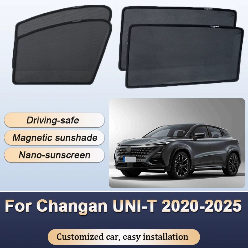 

Sun Shades For Changan UNI-T 2020 2021-2025 UNIT Sunshades Magnetic Heat insulation Mesh Window Curtains Visor Car Accessories