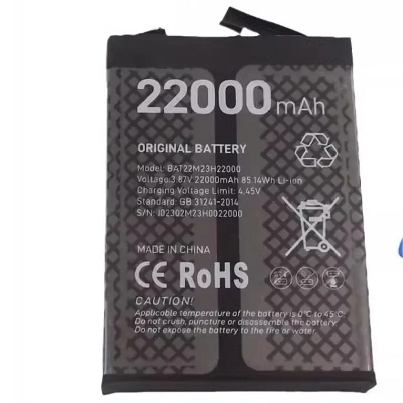 

In stock for DOOGEE S100 Pro battery 22000mAh Long standby time New production date for Doogee S100 Pro battery