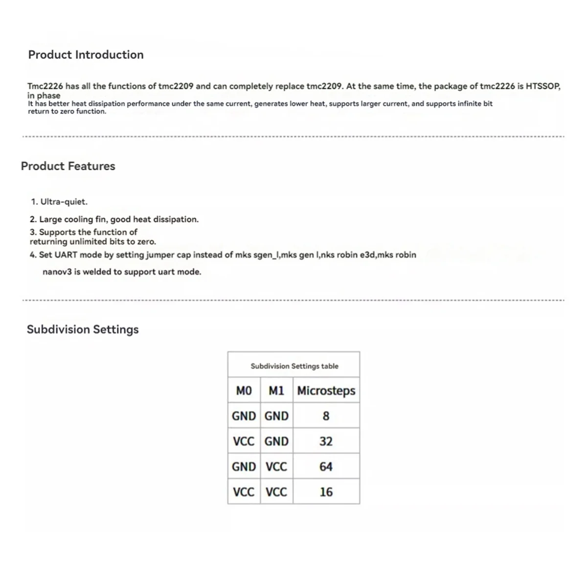 SMIEA MKS TMC2226 ステッピング モーター ドライバー ヒートシンク付き 超静音ドライバー TMC2209 TMC2208 3D プリンター アクセサリーを交換