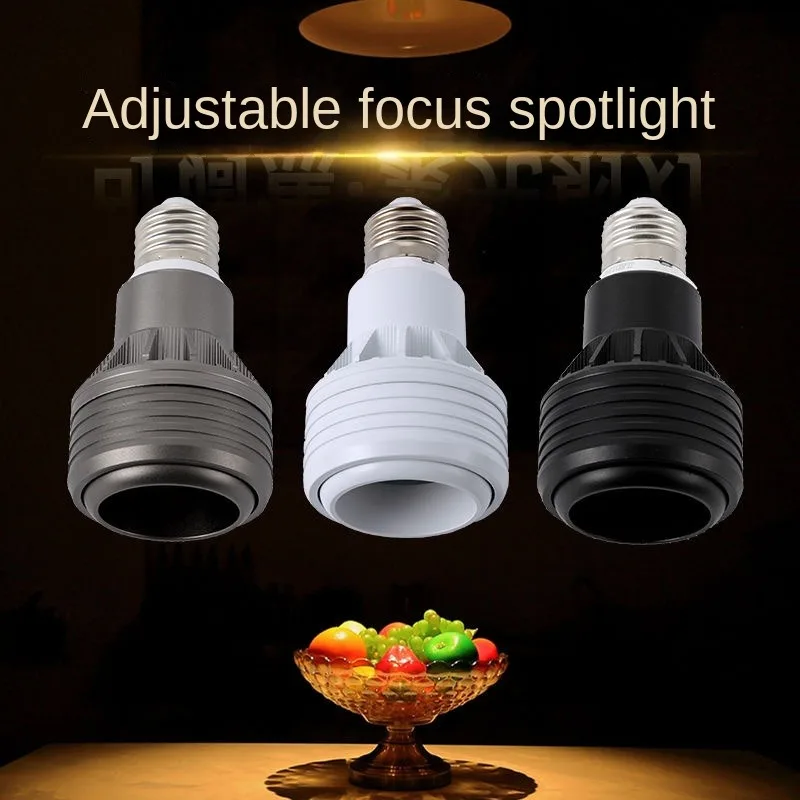 

E27 лампочка зум прожектор с регулировкой угла 5 Вт 10 Вт 12 Вт светодиодный светильник точечный светильник столовая/гостиная бар кафе светодиодный точечный светильник