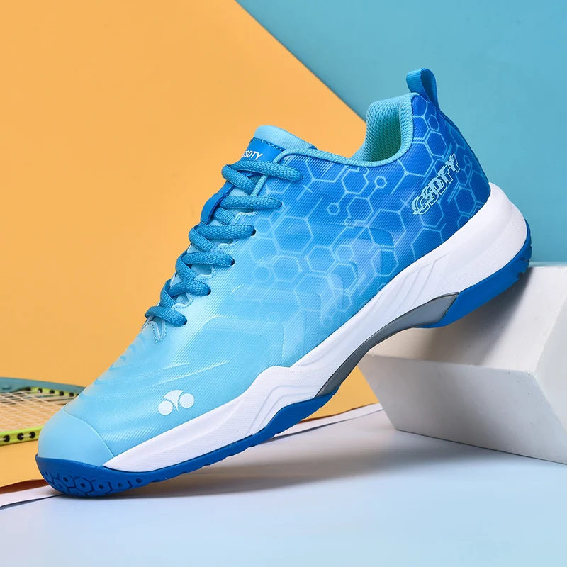 

Men Women Tennis Sneakers Breathable Badminton Shoes Lace-up Athletic Training Shoes Outdoor Non-slip Pickleball Sports Shoes