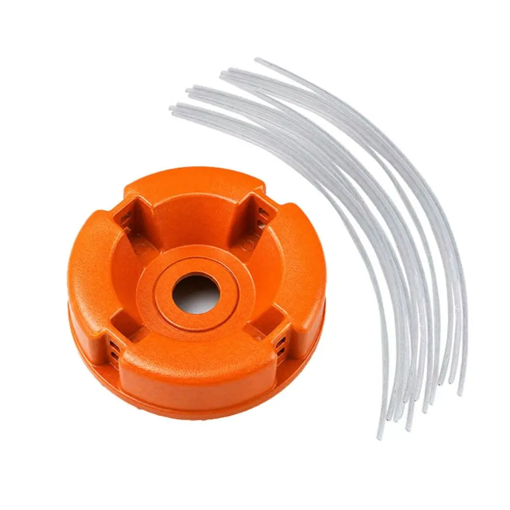 Nylon Steel Line Universal Lawn Mower Head Wire Rope Through Hole Efficient Grass Trimming Trimmer Replacement Head