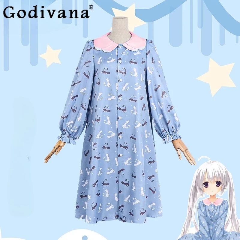 

Women Banquet Cos Clothes Pajamas Two Dimensional Animation Cosplay Nightgown Female Summer Game Nightdress Full Set