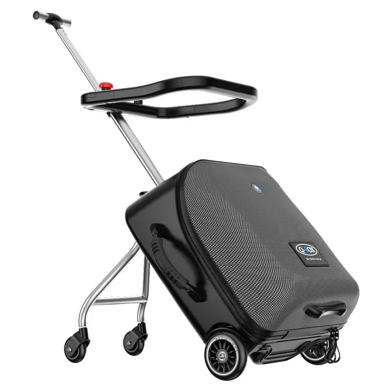 Trolley Luggage Bag Kids Luggage Can Sit and Ride Suitcase Baby Boys Girls Walking Baby Box Children's Suitcase on Wheel