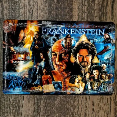 1 pcs,Frankenstein Arcade 8x12 Metal Wall Video Game Sign