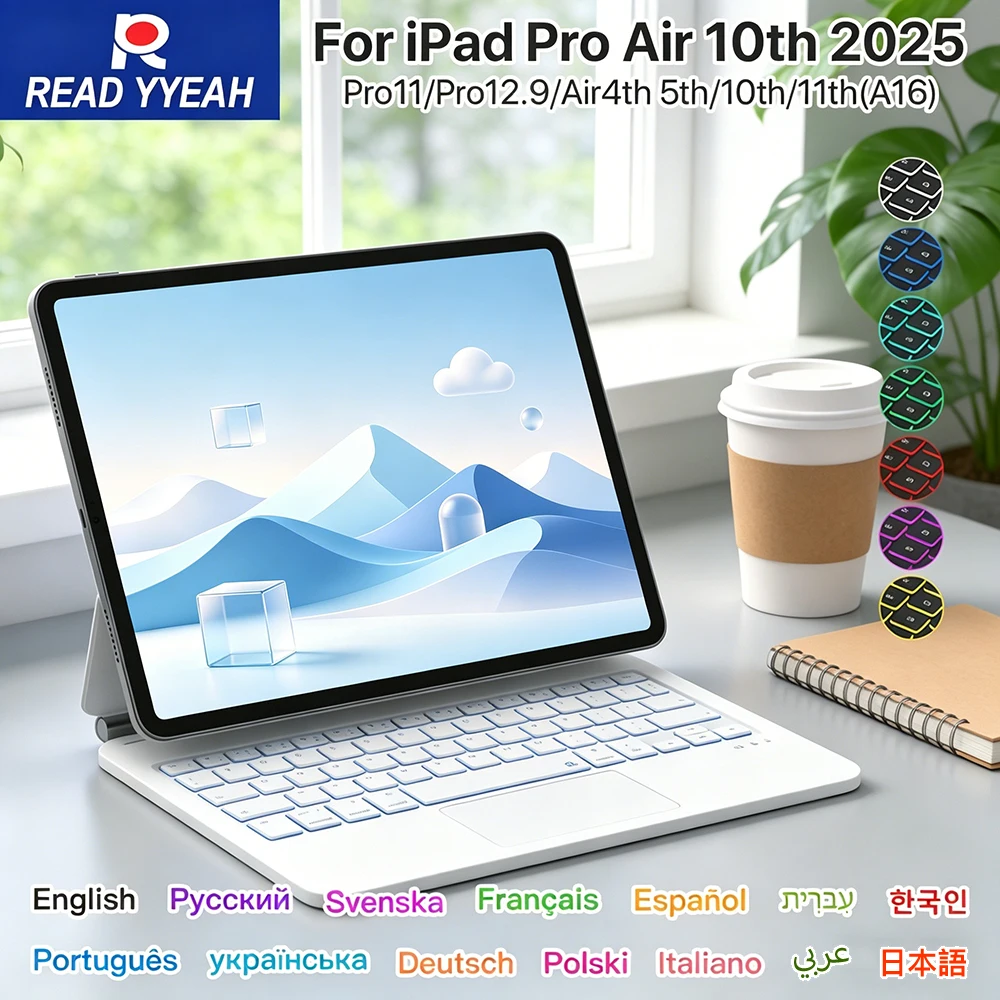 

Magic Wireless Keyboard with Touch Panel For iPad 10/11th A16 Smart Case For iPad Air 4 5 10.9in Pro 11 Tablet Cover Spanish