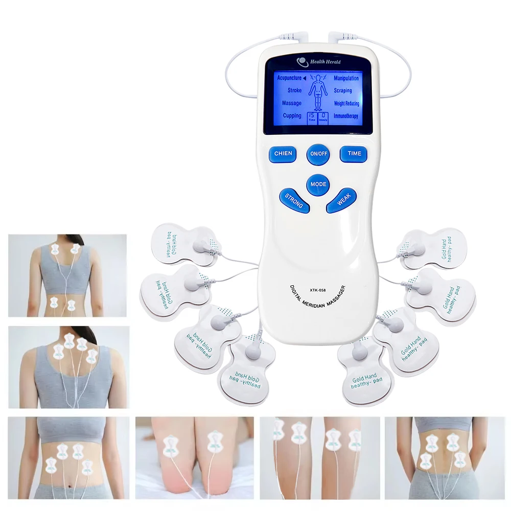 

Tens Muscle Stimulator Electric EMS Acupuncture Body Massage Relax Pain Relief Electrostimulator Electronic Pulse Massager