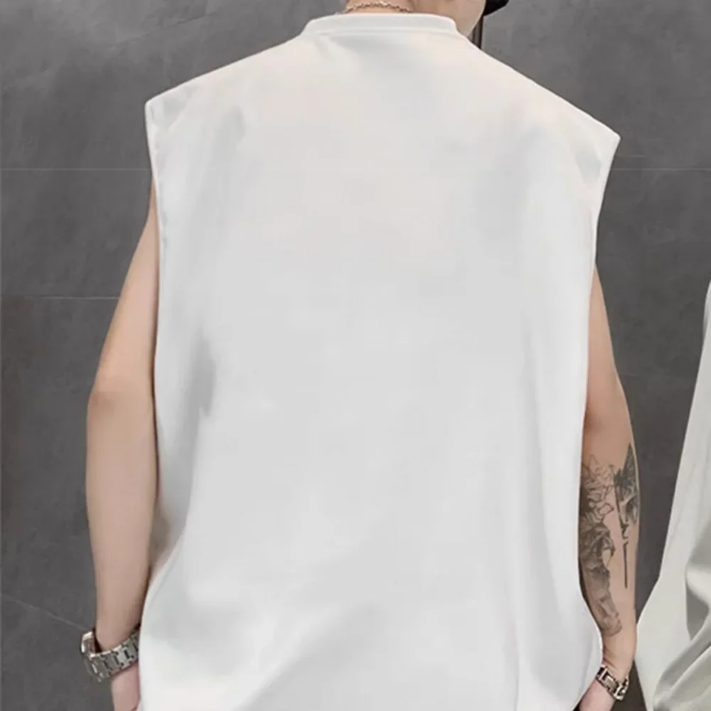 Mens Vest Ripped Sports Breathable Tank Top Fashion Streetwear Personality Versatile Sleeveless Top Men'S Clothing Summer New