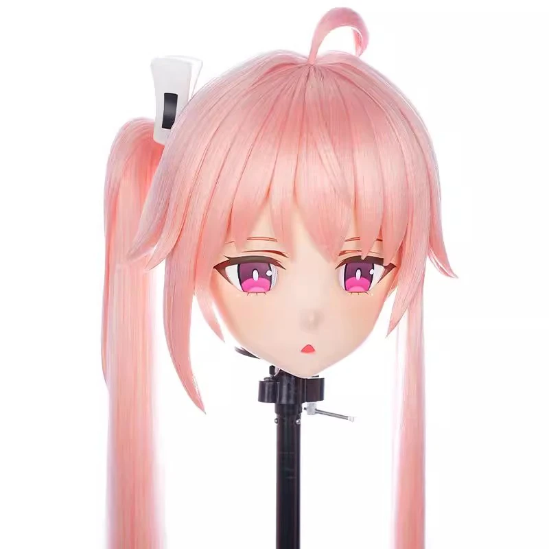 Hecho a mano personalizar Anime muñeca cruzada completa mujer/niña personaje de dibujos animados diadema completa bloqueo Kig Cosplay máscara de Kigurumi