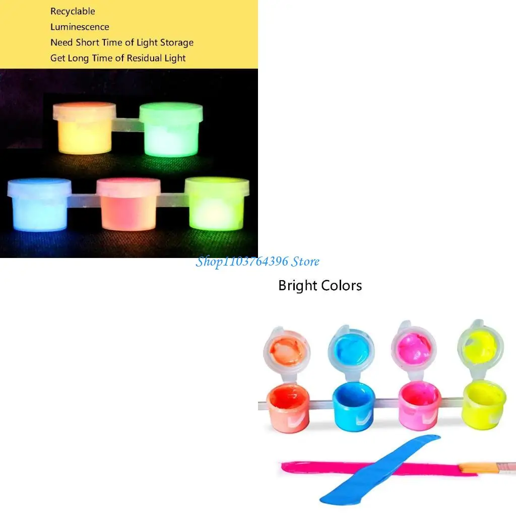 طلاء مضيء ملون DIY طلاء سائل يدوم طويلاً كهدية للأعمال الفنية