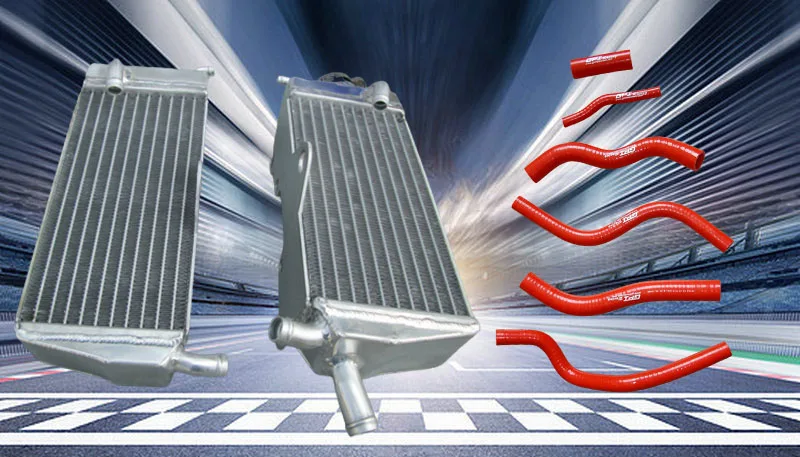 Aluminum Radiator + Silicone Hose For Honda CR125R CR125 1990-1997 91 92 93 CR 125 R  94 95 96 97 1990 1991 1992 1993 1994 - view 3