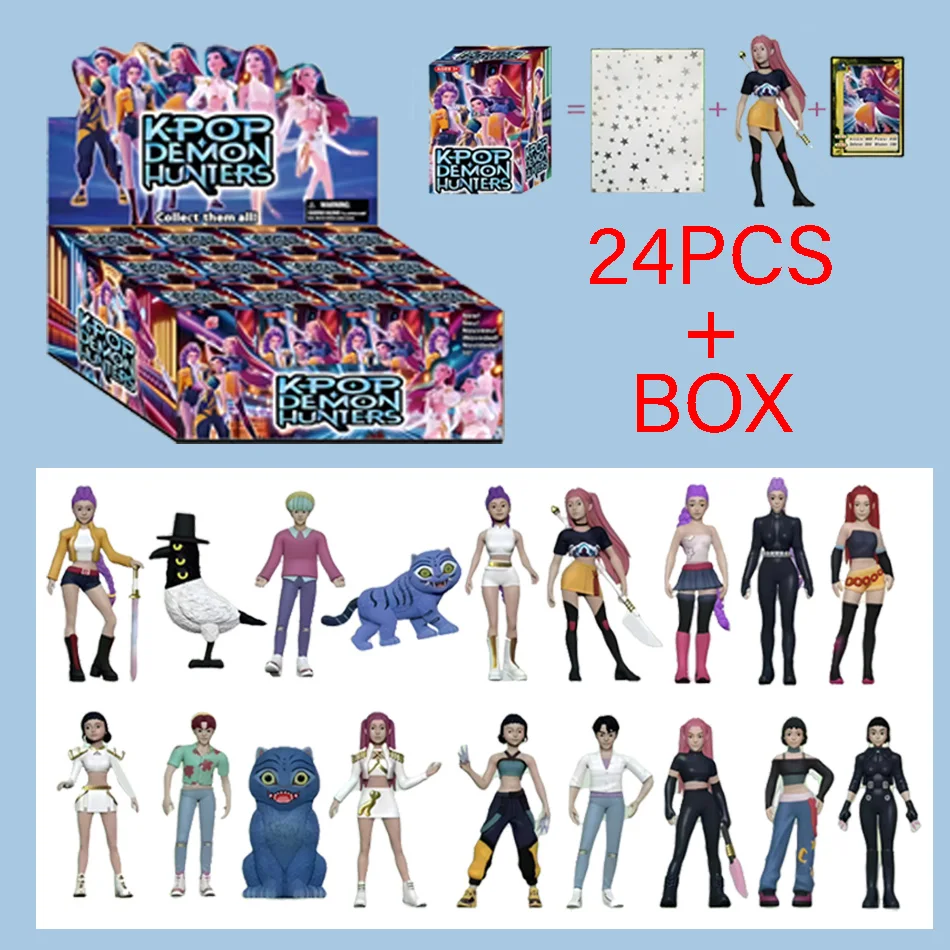 Ensemble de 18 figurines d'action Anime Demon Hunters, jouets de collection en PVC, boîte aveugle Rumi Mira Zoe pour filles, 5.3-11.5cm