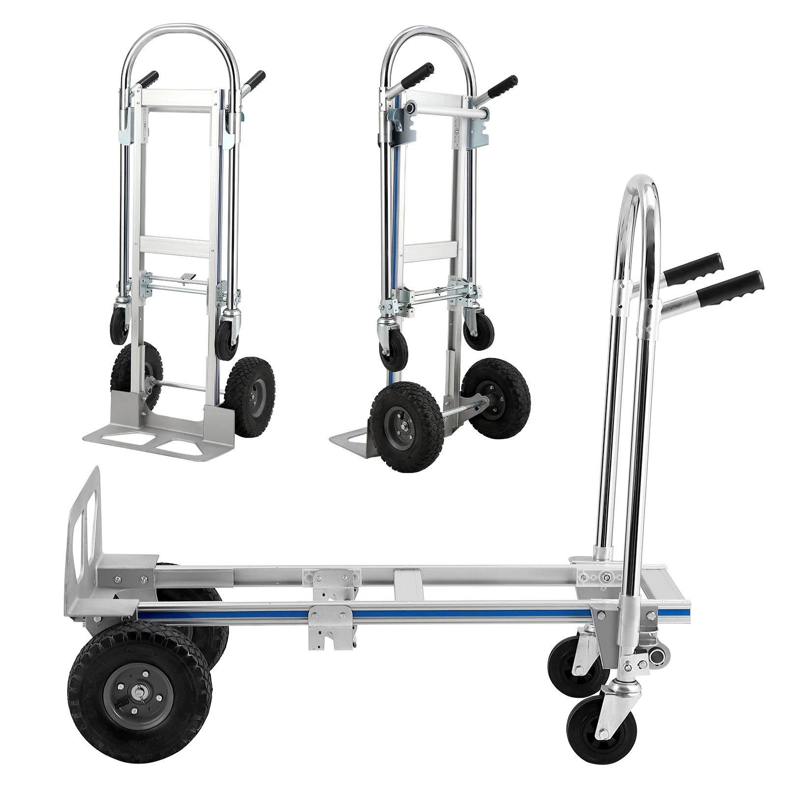 1 Aluminum Multifunctional Trolley 118*50*103Cm (Four Wheels) / 131*46*50Cm Two Wheels