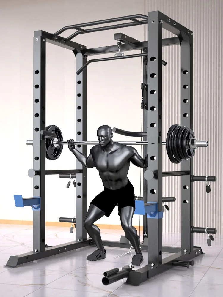 

Профессиональный портальный каркас премиум-класса, домашнее оборудование для фитнеса, многофункциональный интегрированный свободный полнокадровый настольный пресс для приседаний