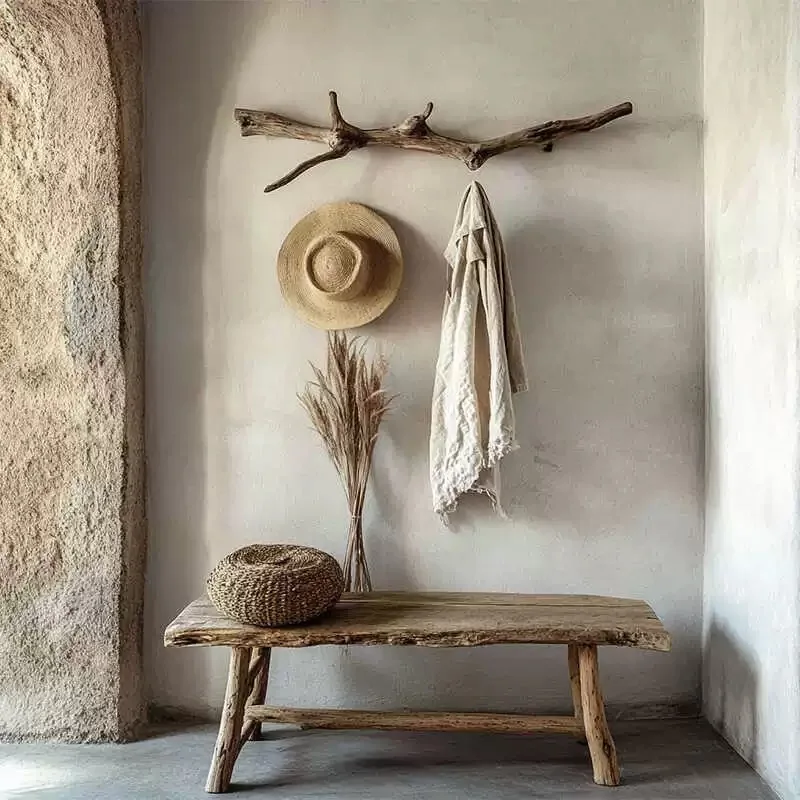 Appendiabiti in stile nordico con asta appendiabiti per camera da letto, casa, design semplice, pratico e moderno scaffale da parete