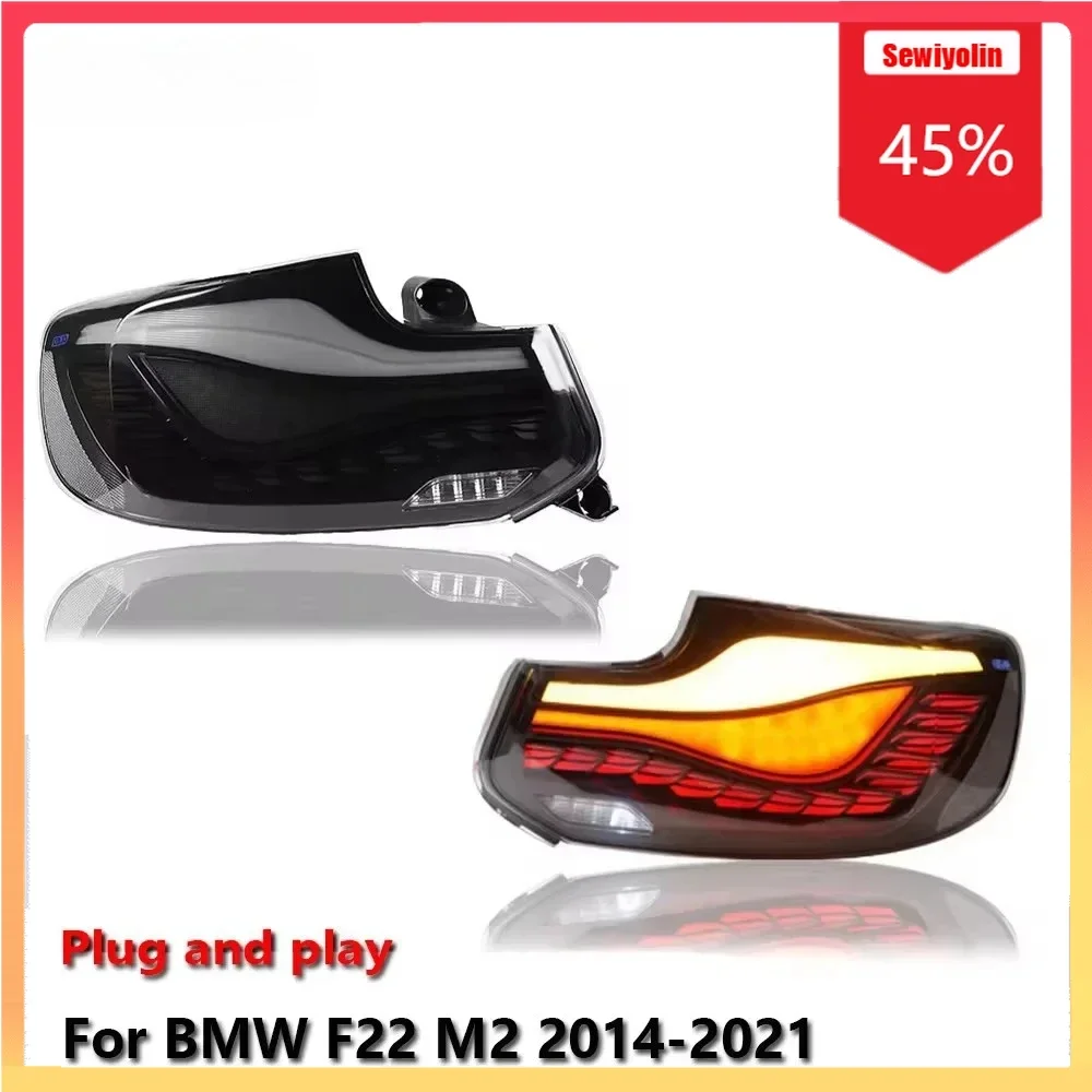 

Автомобильный светодиодный задний фонарь, аксессуары для авто для BMW F22 M2 2014-2021, автоматический задний противотуманный фонарь DRL, стоп-сигнал, указатель поворота Plug and Play