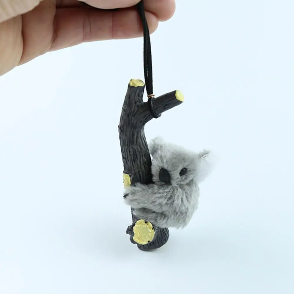 Modern Koala Wall Art Adorable Koala Rear View Mirror Pendant with Lanyard Car Accessory Christmas Tree Decoration Cute for Car