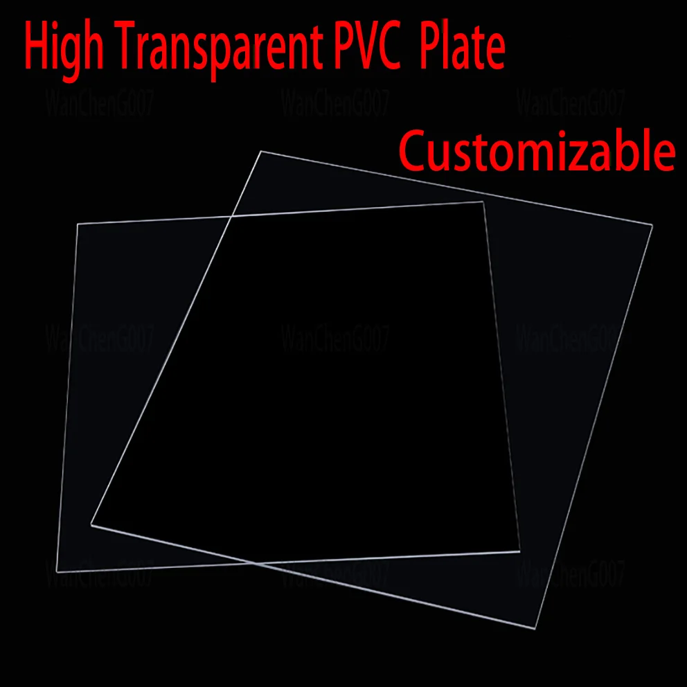 High Transparent PVC Plate Thick 0.2~10mm Clear Plastic Sheet DIY Model Material Processing Accessories 100x200~300x400mm